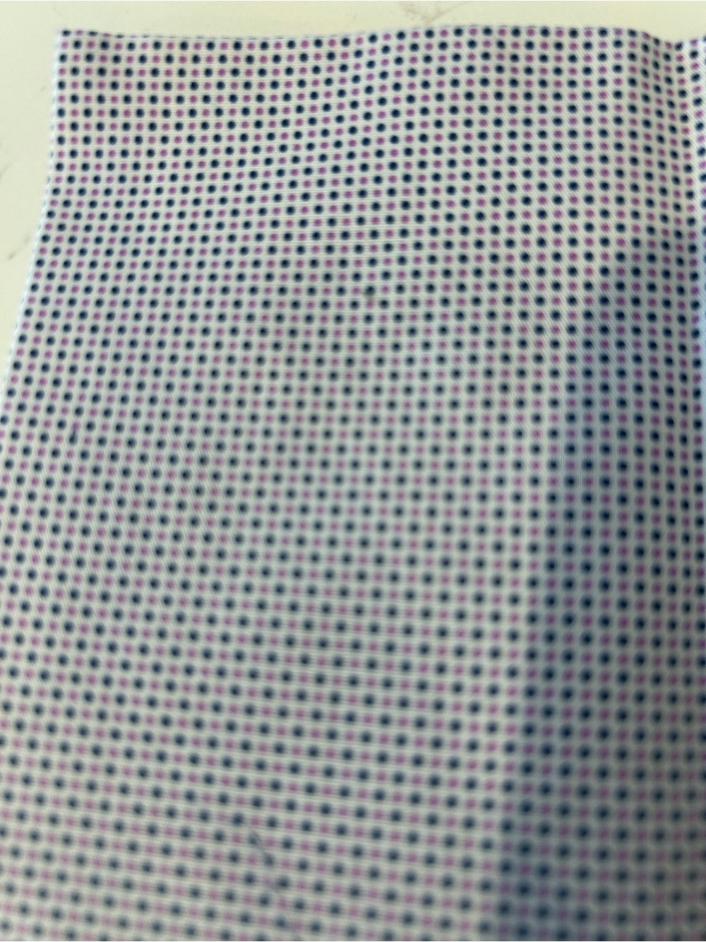 Micro Dot pocket square- blue and pink dots